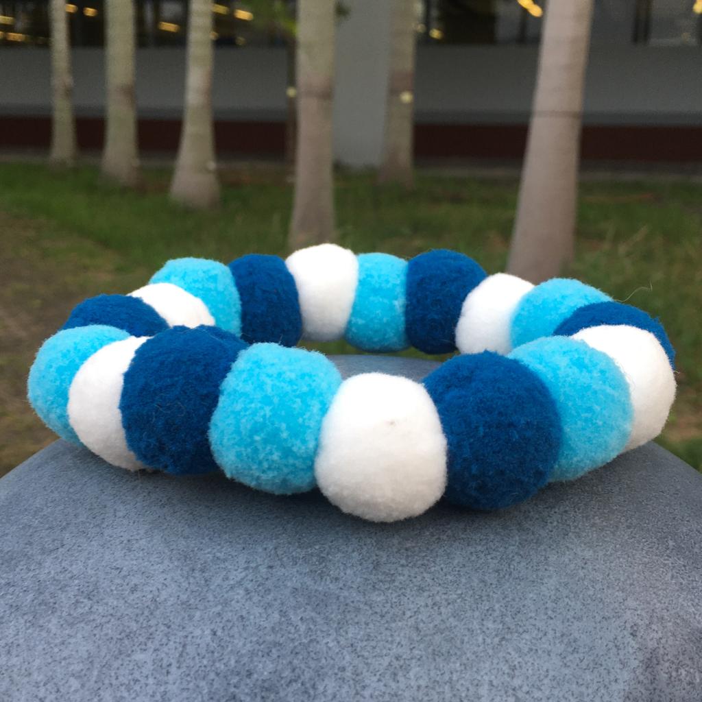 波波頸帶 Baby Blue - POMPOM NECKLACE