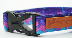 PURPLE LEAF DOG COLLAR 2.5cm